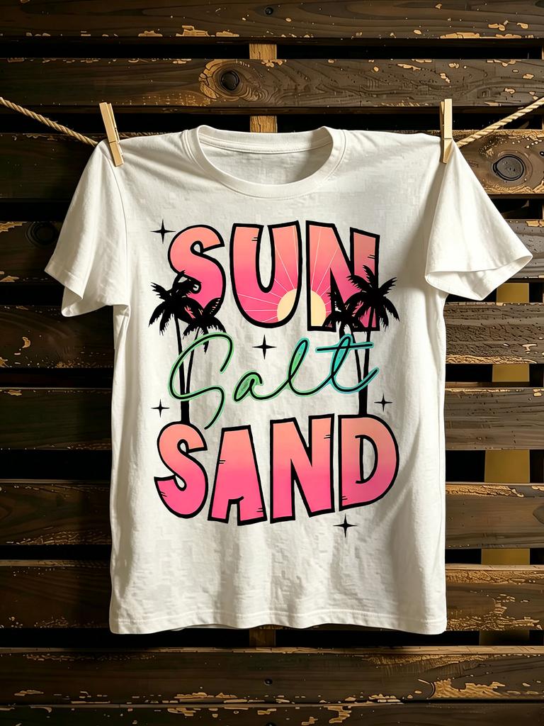 Cherry Blossom Sakura Floral Print Women's T-shirt, Crew Neck Short Sleeve Graphic Tee, Japanese Style Casual Daily Top