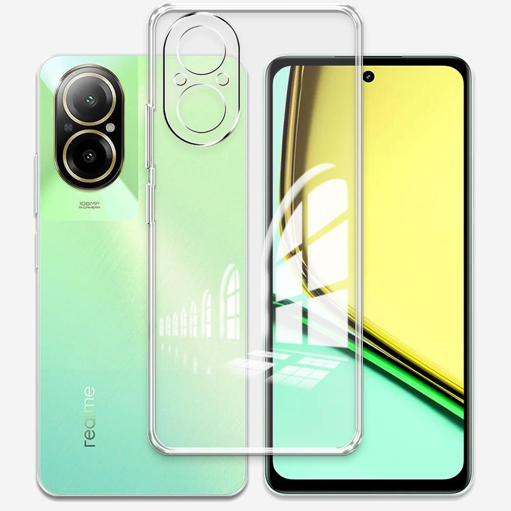 Для Realme C67 4G Чехол Задняя крышка Прозрачный Силиконовый Мягкий Чехол для телефона Для Realme C67 5G Ударопрочный Бампер Coque Для Realme C67 Funda