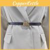 Womens Belt Leather With Classic Silver Buckle For Daily Office Gift Attire