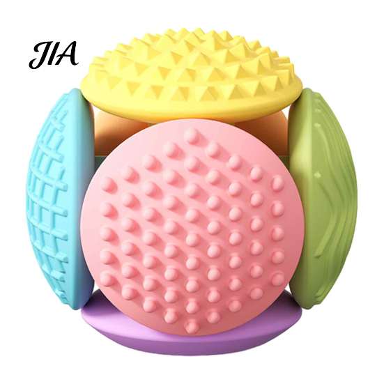 Kids Grip Training Tools Detachable Silicone Sensory Ball Toy, Mini Textured Colorful for Babies, Tactile Stimulation Stress Relief Toy Fine