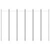 VidaXL Room Divider 6 Panels, 300x200 Cm, Polyester & Iron Structure, White, Foldable Privacy Screen, Partition 350190
