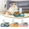 Automatic 2-in-1 Cat Bowl Large Capacity Food Container Portable Pet Water Dispenser Pet Supplies