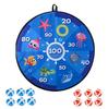 ST TS Dartboard, 72cm Diameter, 12 Sticky Balls, Darts, Target Balls, Velcro, Board Game (03 Aqua)