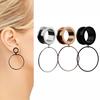 Большой круг из нержавеющей стали, затычки для ушей, туннели, большое кольцо, серьги-обручи