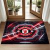 Manchester United Design Crystal Velvet Rug Soft Decorative Mat for Bedroom Entrance