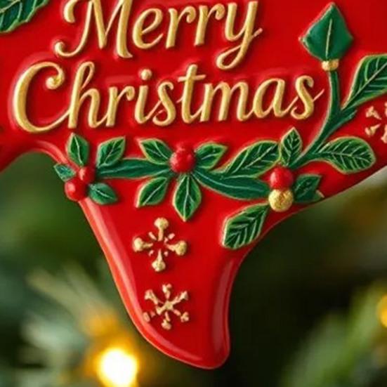 State Pride Christmas Ornaments Acrylic State Shaped Xmas Tree Hanging Decoration for Holiday Home Decor