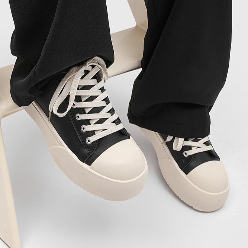 Fashion Men's Shoes Big Head Derby Shoes Breathable Thick Soles Casual Versatile Board Shoes High Quality Man's Sneakers Zapatos Hombre