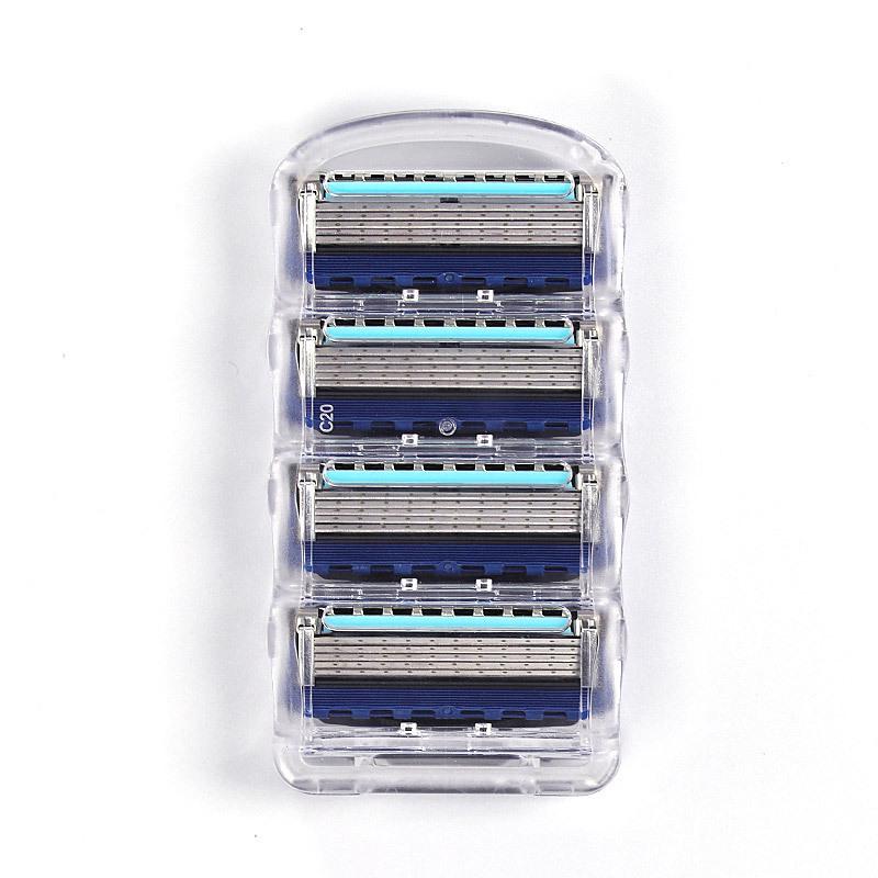 Five-Layer Blade Manual Shaving Razor with Sharp 5-Blade Head and Handle