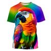 Parrot 3d Printed T-Shirt Fashion Casual Cool T-Shirt Funny Summer Tops New Unisex