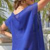 Летние женские накидки больших размеров с v-образным вырезом, свободные платья с открытыми плечами, пляжные платья-смок для отдыха на море