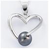 [H2635] - Серебряный кулон «Любовь» серебристо-серый (родиевое покрытие) - 20х20 мм