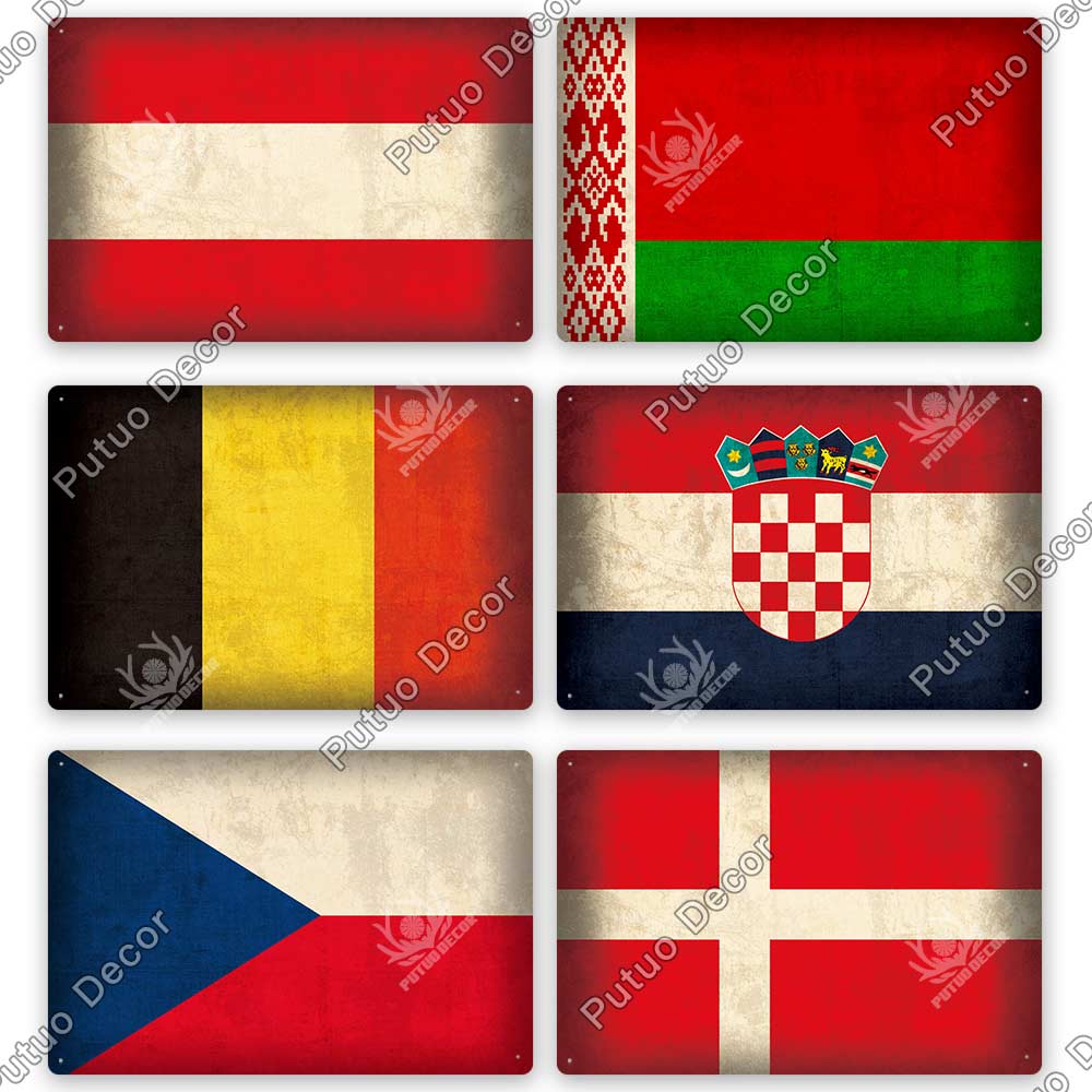 Decor Flag Vintage Metal Sign Tin Sign Decorative Plaque Wall Decor Bar Pub Man Cave Living Room Home Door Decoration