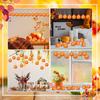 12Pcs Fall Mini Pumpkin Balls Hanging Thanksgiving Pumpkin Ornament Halloween Christmas Tree Decoration Farmhouse Home Party Decor