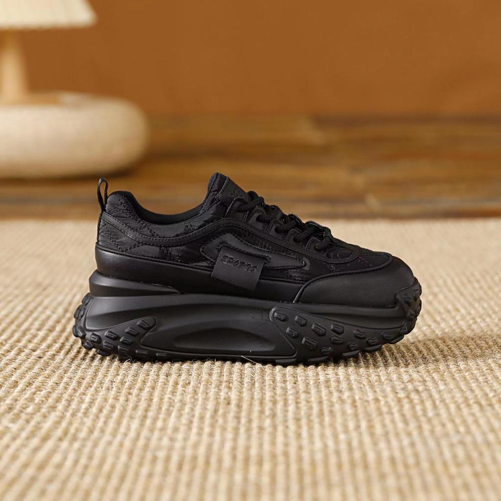 Spring Women's Shoes Fashion Casual Daddy Shoes Lace-up Comfortable Platform Shoes Thick Sole Same Style Fashionable Ladies Shoes