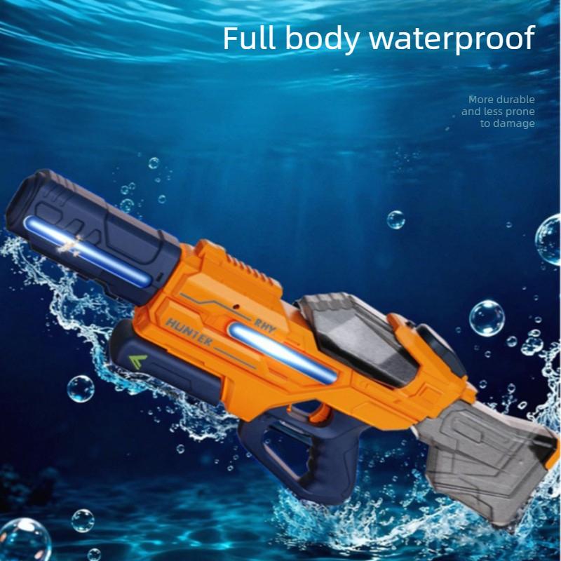 Детский электрический водяной пистолет Pulse Bursting со светом, автоматическим всасыванием воды, мощным распылением. Уличные игрушки для детей