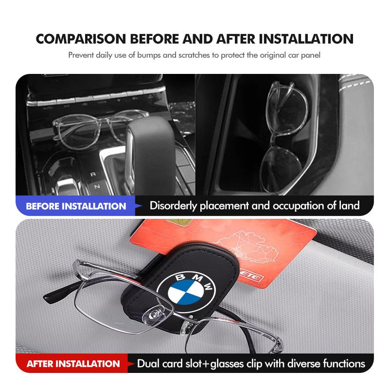 BBJT8 Magnetic Car Glasses Holder Sunshade Platep Card Ticket Clip For BMW G30 G20 M3 M5 E91 E92 E93 E36 E70 X3 X4 X5 X1 E39 F30