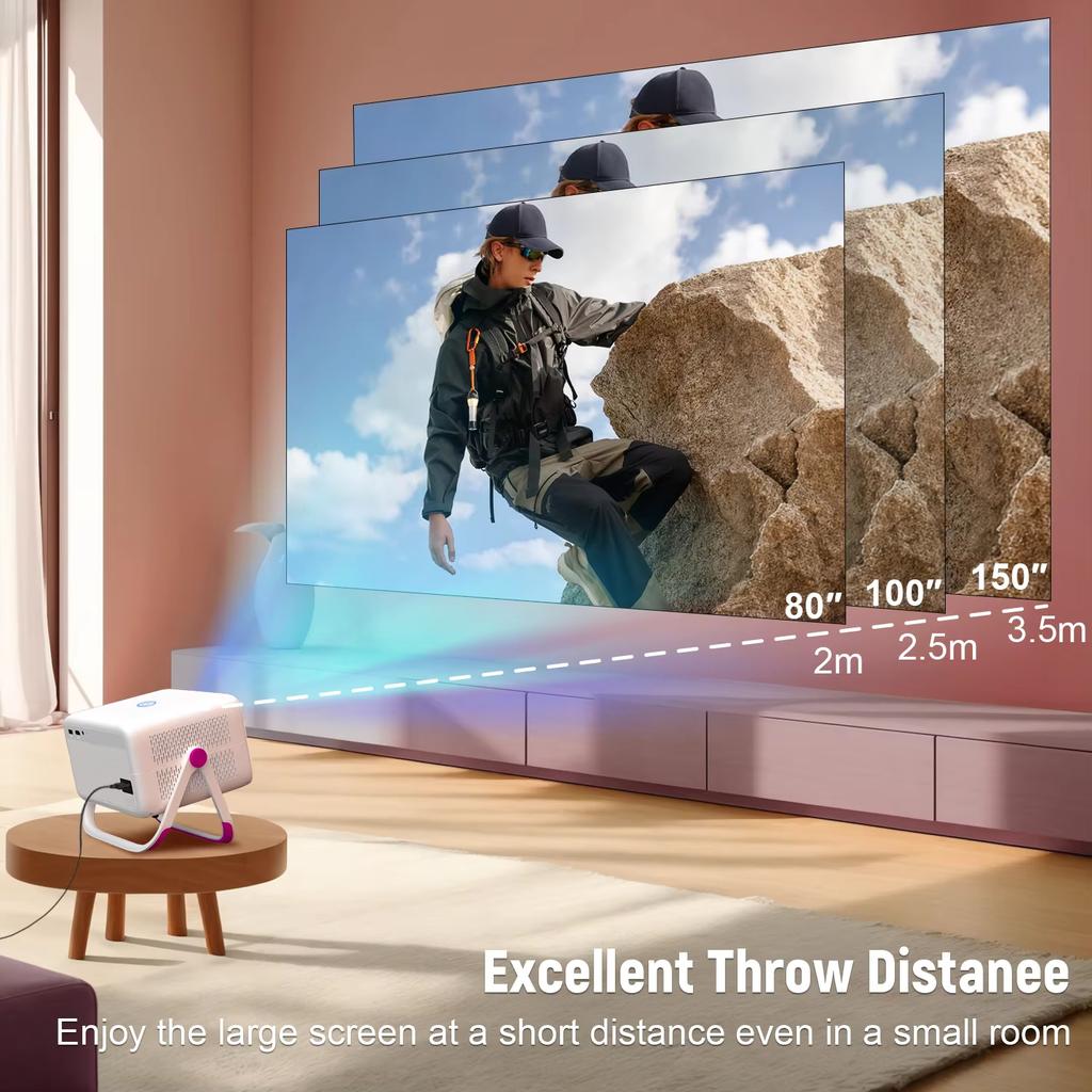 Проектор Velec 4K HD 650 ANSI 1080P с автофокусом Android 11 H713 Wifi6 BT5.2 Портативный наружный видеопроекторы для умного домашнего кинотеатра