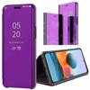 Защитный чехол - E.F.CONNECTION - Redmi Note 10 4G - Фиолетовый - Зеркальный эффект - Закаленное стекло