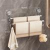 Dual-layer Suction Cup Towel Rack Non Punching Strong Bath Towel Holder Shower Door Towel Bar Rack Bath Towel Holder with Hook