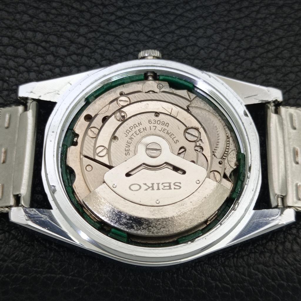 ОТРЕМОНТИРОВАННЫЕ ВИНТАЖНЫЕ МУЖСКИЕ АВТОМАТИЧЕСКИЕ ЧАСЫ SEIKO 5 ЯПОНИЯ ЧЕРНЫЙ ЦИФЕРБЛАТ a444298-1