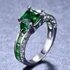 Vintage-style women's ring with colorful cubic zirconia, a fashionable European and American jewelry piece