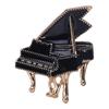 Shape Brooch Pin Alloy Musical Instrument Shining Rhinestone Decor Coat