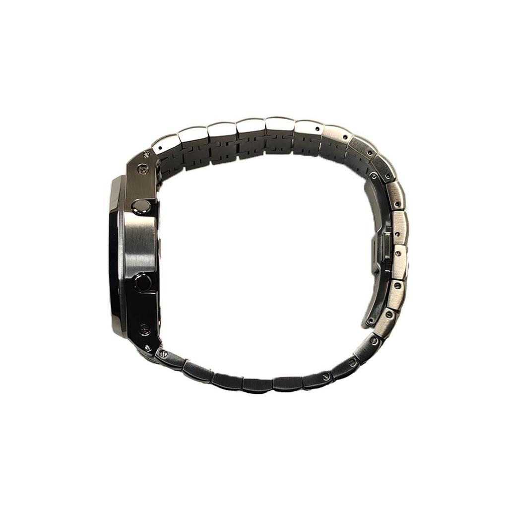 Casio Часы Custom Collection, кварцевый механизм, ремешок из нержавеющей стали, мужские часы, белый циферблат GA-2100-7A7(Watch3--)