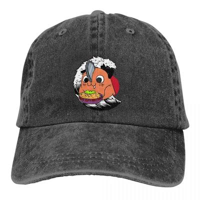 Стираная мужская бейсболка Pochita Essential Trucker Snapback Ковбойские кепки Dad Hat Chainsaw Man Аниме Кепки для гольфа