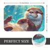 Cute Otter Pattern Bathroom Rug, Non-Slip Decorative Floor Mat for Home Kitchen, Entryway and Interior Decor