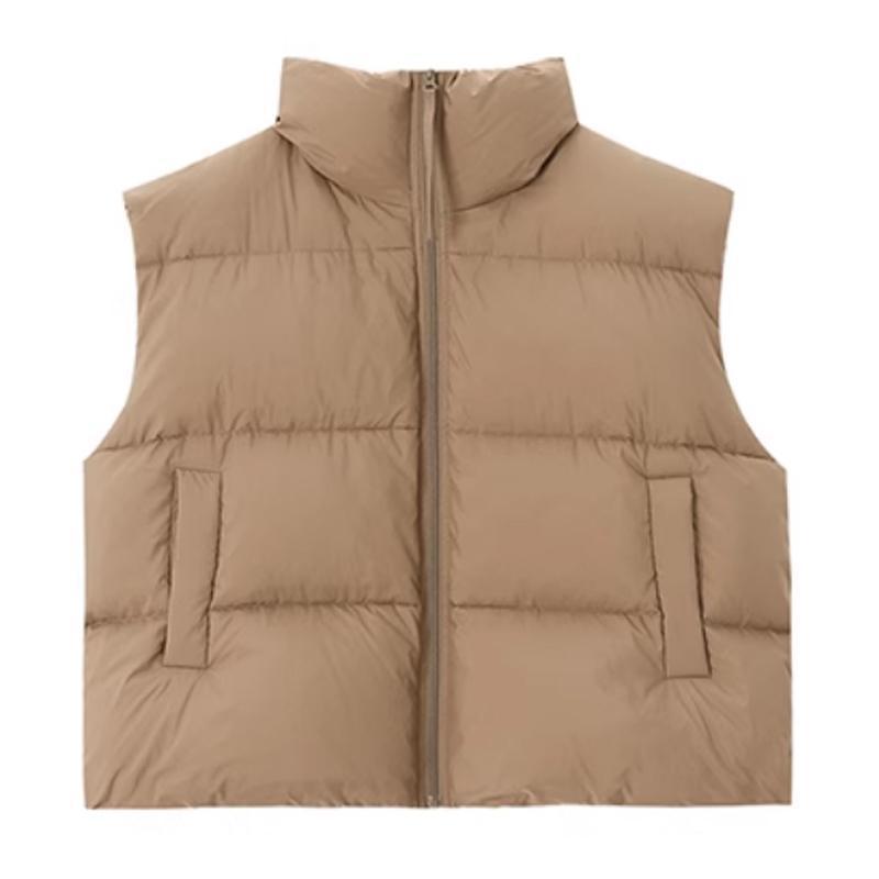 Обновленная корейская версия Белого утиного пуха Удобная посадка Пуховой жилет Женский Осень и Зима Утолщенное пальто