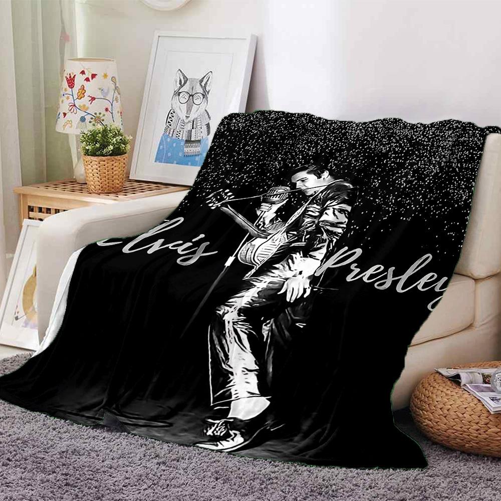 1pc Elvis Presley Soft Flannel All-Season Throw for Home, Office, Outdoor UseDurable Comfort 100575