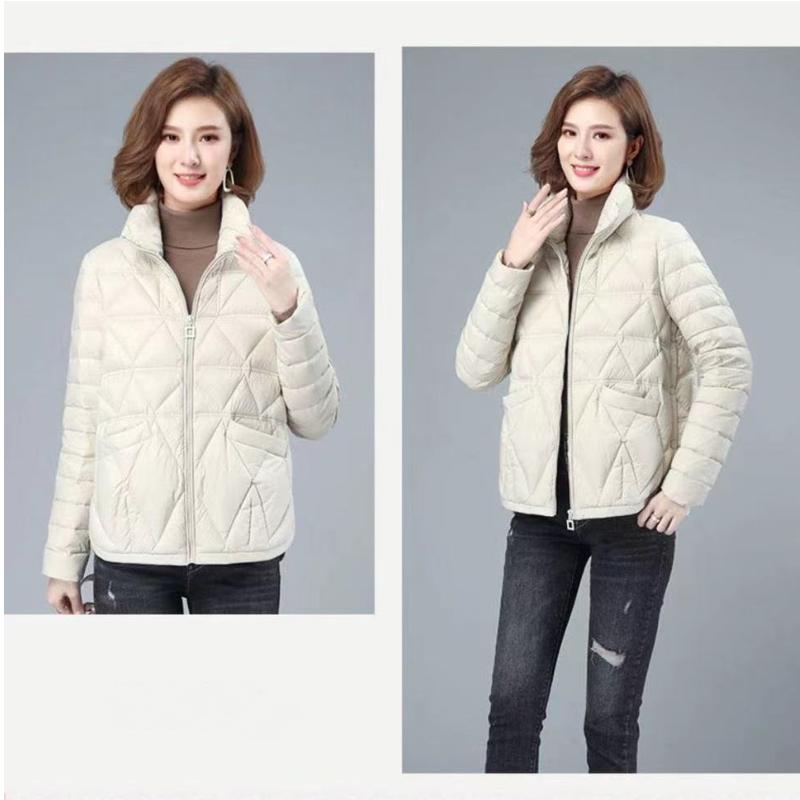 2024 Новая куртка большого размера из тонкого легкого хлопка, женское короткое пальто, осень-зима, женская свободная куртка из хлопка, зимняя легкая куртка из хлопка