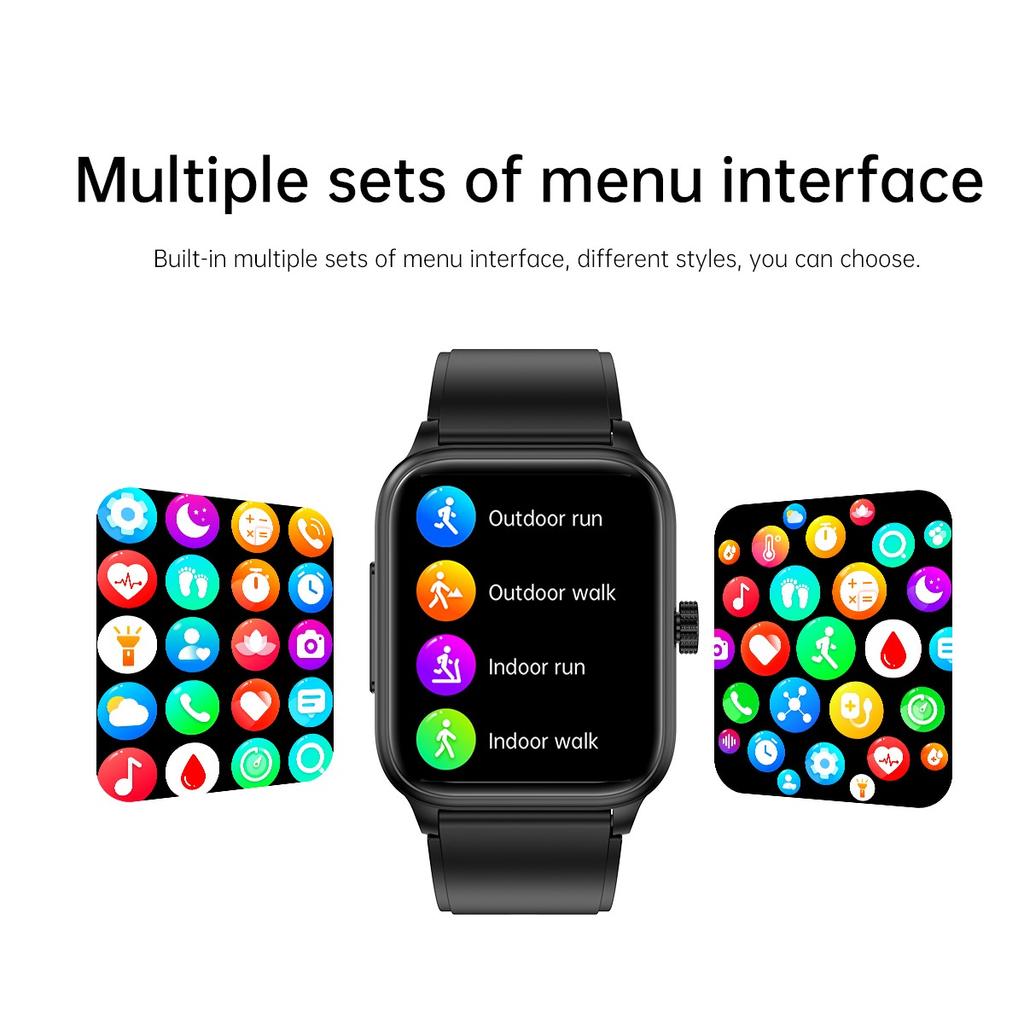 SACOSDING Hygieia-003s Pro-B Health Smart Watch HD Bluetooth Call ECG+PPG Thermometer Blood Pressure Heart Rate Monitor Smartwatch