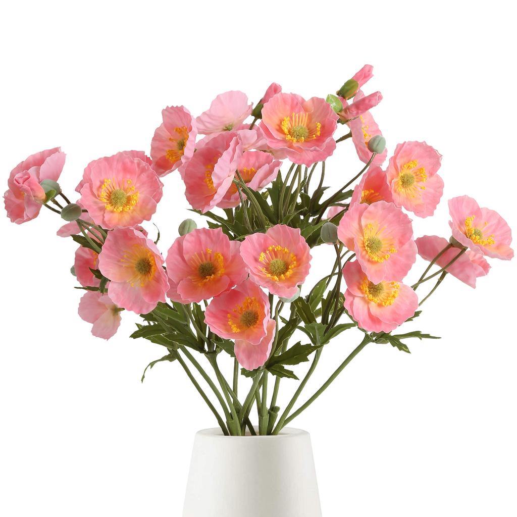 4 шт. искусственных цветов мака шелковые букеты для домашнего декора, свадьбы, украшения стола и вечеринок искусственные цветочные композиции своими руками