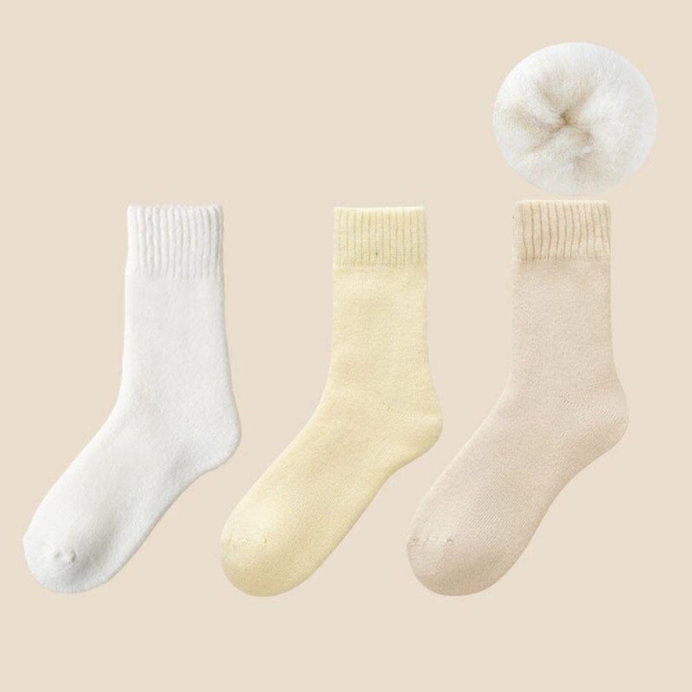 Носки среднего размера, зимние теплые утепленные носки, термошерстяные носки для сна, кашемировые зимние носки