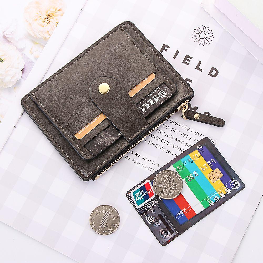 Модный деловой кошелек для монет, удостоверение личности, кредитный чехол, кожаный маленький кошелек, держатель для карт