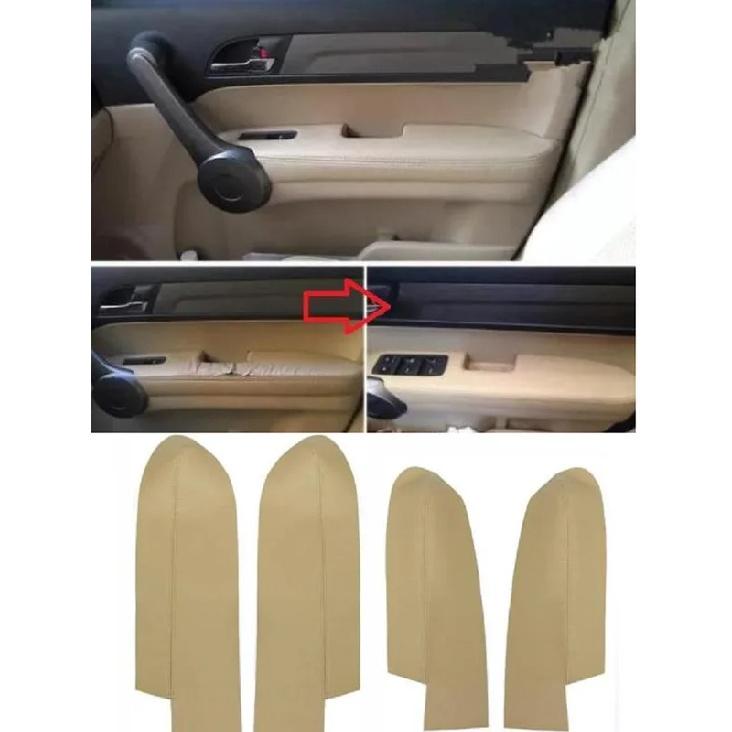 Для Honda CRV 2007 2008 2009 2010 2011 кожаные дверные ручки из микрофибры, панели подлокотников, защитная отделка салона автомобиля