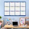 Календарь 2025 года с сухим стиранием, стираемый календарь-планировщик на 2025 год, настенный календарь на 12 месяцев, с влажным сухим стиранием, для планирования расписаний для комнаты