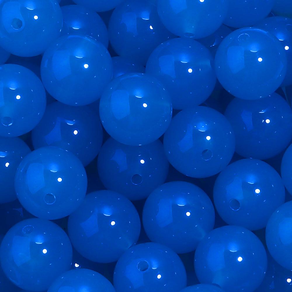 20pcs/lot 16mm Jelly Colored Acrylic Beads Loose Spaced Round Beads For Jewelry Making DIY Charms Bracelet Necklace Accessories