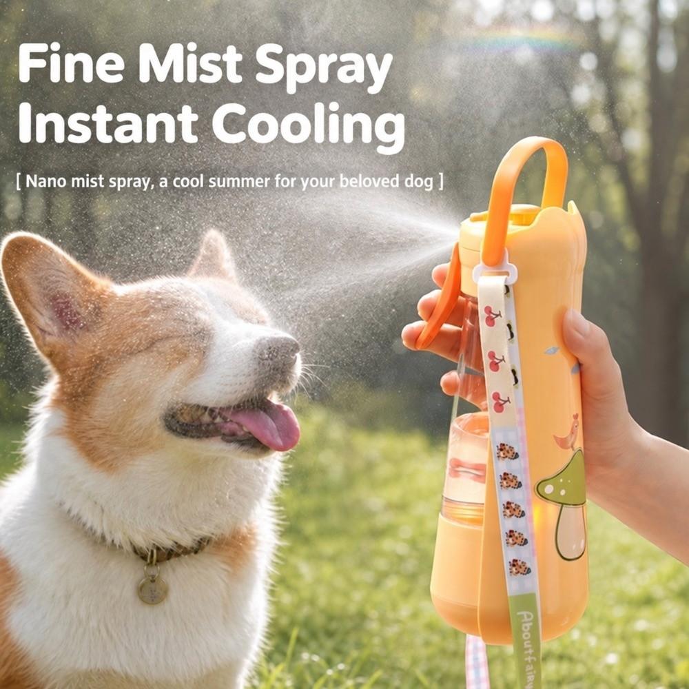 with Detachable Strap Pet Water Bottle 2-in-1 Pet Drinking Bottle Cute Pet Feeder Pets Using