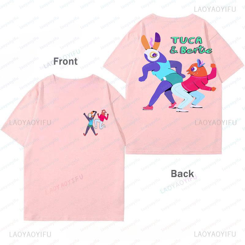 Tuca Bertie Adult Cartoon TShirt Streetwear Fashion Casual Funny Cartoon Printed Tee Crewneck Cotton Y2k Clothes