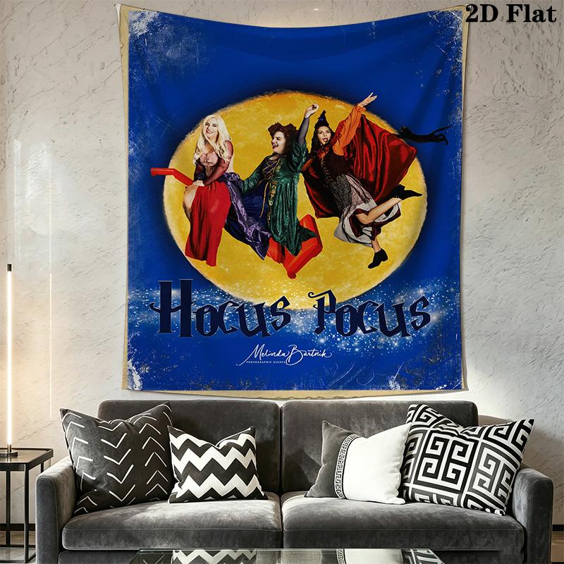Hocus Pocus Tale Tapestry Background Cloth Fashion Print Background Wall Hanging Cloth Atmospheric Background Cloth Wall Covering Decoration