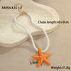 GEMCHIC Women's Exaggerated Colorful Starfish Necklace Fashion Vacation Beach Jewelry