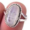 Natural Rainbow Moon Stone Gemstone Handmade 925 Sterling Silver Ring S.6 I2B74