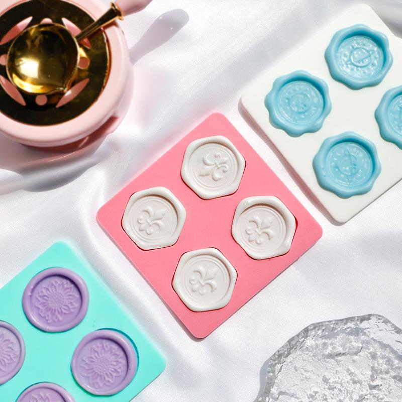 Формы для моделирования, восковая печать, штамп, силиконовая подкладка, коврик для самостоятельного изготовления, восковой коврик, инструмент для штампов, фиксированная круглая форма