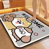 Diatom Mud Mat Toilet Cartoon Top Restroom Mat Non-slip Moisture-wicking Quick Drying Home Toilet Door Bathroom Pad