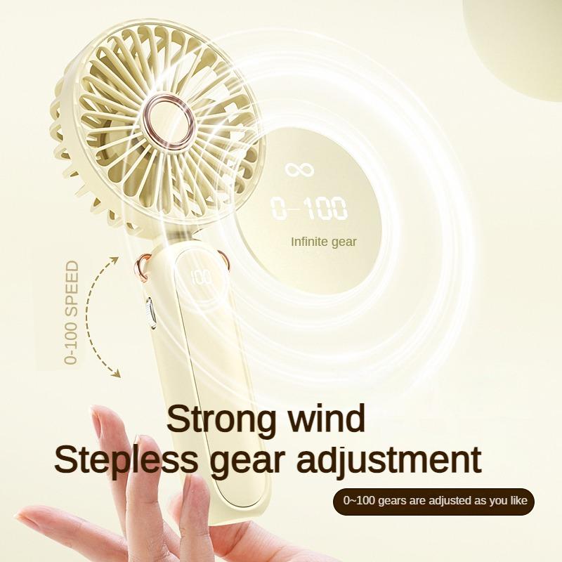 Мини-ручной вентилятор с зарядкой через USB, электрический вентилятор со скоростью 100 оборотов, портативный ручной вентилятор для летнего охлаждения, кондиционер