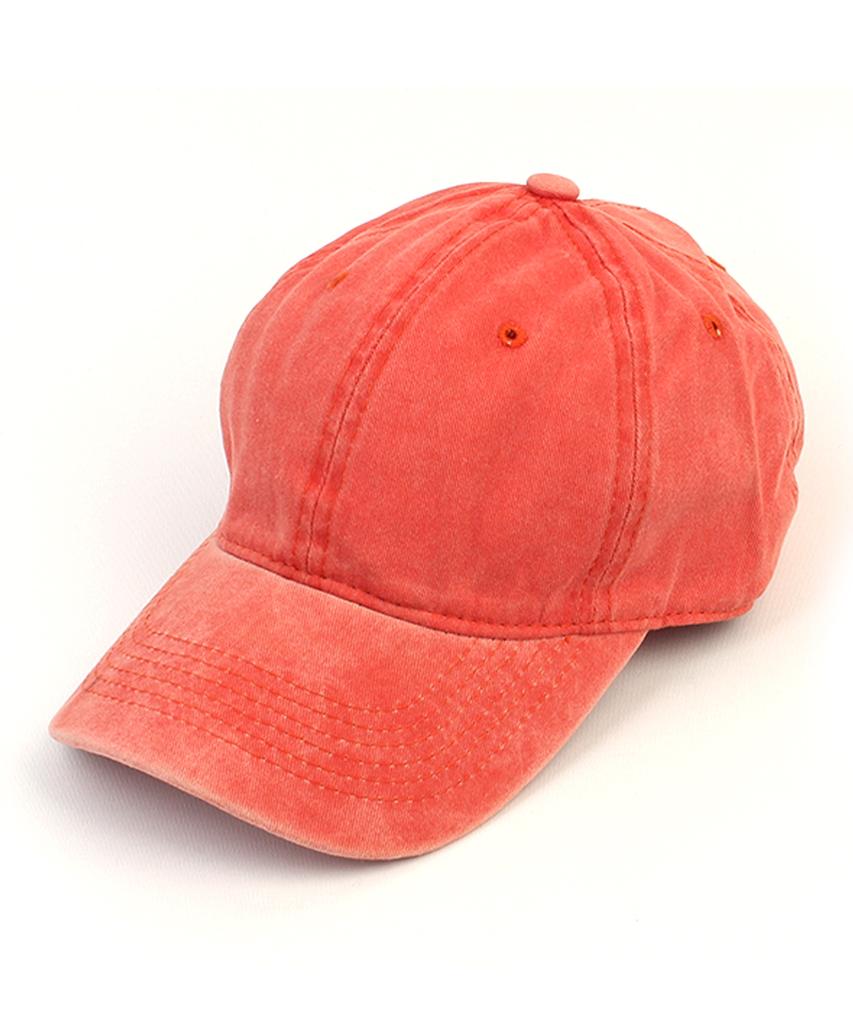 Yunibeosyeolkemiseuteuli Muji Пигментная стирка Коралловая бейсболка