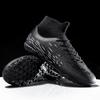 Мужские футбольные бутсы с высокими носками 33-45, молодежная спортивная обувь, футбольные тренировочные кроссовки, детские футбольные бутсы для художественного макияжа, газона