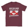 Mens Greenland Flag  T Shirt  Pure Cotton Clothes Funny Short Sleeve Crewneck Tees Original TShirt